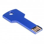 USB.Stick 3.0 in Schlüsselform als Werbeartikel, Farbe blau