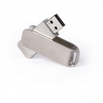 USB-Stick mit drehbarem Metallclip: Farbe silber