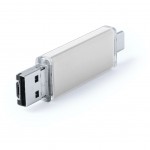 USB-Stick mit Komplettanschluss, Farbe silber