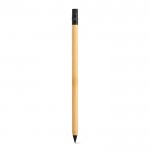 Infinity-Bleistift mit Bambuskörper und Radiergummi am Ende farbe natürliche farbe zweite Ansicht