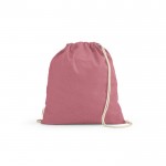 Ökologischer Rucksack aus recycelter Baumwolle, 140 g/m2 farbe rosa