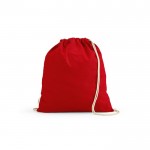Ökologischer Rucksack aus recycelter Baumwolle, 140 g/m2 farbe rot
