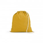 Ökologischer Rucksack aus recycelter Baumwolle, 140 g/m2 farbe gelb
