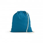 Ökologischer Rucksack aus recycelter Baumwolle, 140 g/m2 farbe hellblau