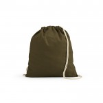 Ökologischer Rucksack aus recycelter Baumwolle, 140 g/m2 farbe militärgrün