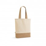 Einkaufstasche aus recycelter Baumwolle mit Jute, 180 g/m2 farbe natürliche farbe