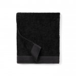 Handtuchset aus Baumwolle und Tencel, 70 cm x 140 cm, bedrucken, Farbe Schwarz