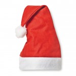 Werbeartikel Weihnachtsmannmütze mit Logo bedrucken Farbe rot zweite Ansicht