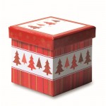 Weihnachtskugel mit dekoriertem Karton Farbe rot zweite Ansicht