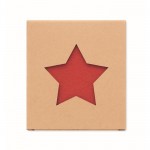 Untersetzer mit Logo in Sternform Farbe rot fünfte Ansicht