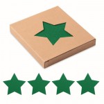 Untersetzer mit Logo in Sternform Farbe grün
