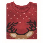 Großer Pullover für Weihnachten Farbe Rot zweite Ansicht