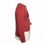 Großer Pullover für Weihnachten Farbe Rot vierte Ansicht