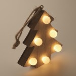 Weihnachtsbaum aus Holz zum Aufhängen mit LED-Lichtern Farbe holzton fünftes Detailbild