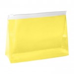 Transparente Kulturtasche mit Reißverschluss Farbe gelb