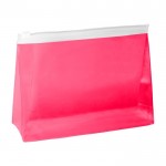Transparente Kulturtasche mit Reißverschluss Farbe pink
