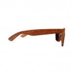 Sonnenbrille aus Kunststoff mit Holzeffekt Farbe Braun zweite Ansicht