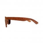 Sonnenbrille aus Kunststoff mit Holzeffekt Farbe Braun dritte Ansicht