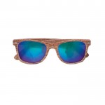 Sonnenbrille aus Kunststoff mit Holzeffekt Farbe Braun sechste Ansicht