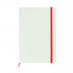 Notizbuch mit Radiergummi und Lesezeichen Farbe rot