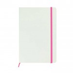 Notizbuch mit Radiergummi und Lesezeichen Farbe rosa