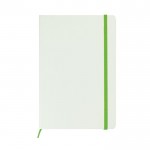 Notizbuch mit Radiergummi und Lesezeichen Farbe hellgrün