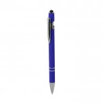 Kugelschreiber aus recyceltem Aluminium mit Touchpen farbe blau erste Ansicht