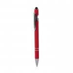 Kugelschreiber aus recyceltem Aluminium mit Touchpen farbe rot erste Ansicht