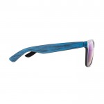 Sonnenbrille aus Holzimitat Farbe blau zweite Ansicht