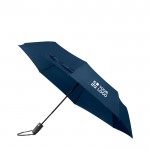 Schirm aus RPET-Pongee mit Automatik-Öffnung und -Schließung farbe marineblau Ansicht mit Druckbereich