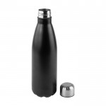 Flasche aus recyceltem Edelstahl mit Verschluss, 750 ml farbe schwarz erste Ansicht