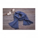 Schal aus recycelter Baumwolle Farbe blau erste Ansicht