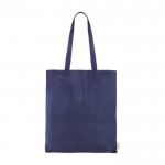Tasche aus recycelter Baumwolle 140 gr/ m2 Farbe Blau erste Ansicht