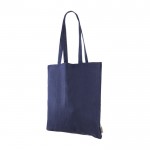 Tasche aus recycelter Baumwolle 140 gr/ m2 Farbe Blau dritte Ansicht