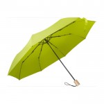 Faltbarer Schirm aus recyceltem Kunststoff Farbe Grün erste Ansicht