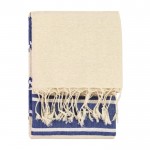 Pareo-Handtuch aus Bio-Baumwolle Farbe Blau erste Ansicht