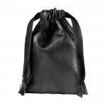 Kleine Tasche bedruckt aus Satinstoff Farbe Schwarz fünfte Ansicht