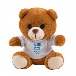 Teddybär mit Sweatshirt für Kunden Ansicht mit Druckbereich