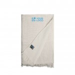 Strukturierter Schal aus Fairtrade-Baumwolle farbe natürliche farbe Ansicht mit Druckbereich