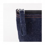 Kulturbeutel aus recycelter Baumwolle und Denim-Optik farbe jeansblau sechste Ansicht