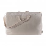 Tasche aus recycelter Canvas-Baumwolle mit Griff, 280 g/m2 farbe natürliche farbe erste Ansicht