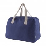 Reisetasche aus recycelter Canvas-Baumwolle, 280 g/m2 farbe blau vierte Ansicht