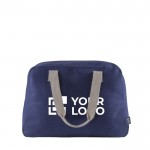 Reisetasche aus recycelter Canvas-Baumwolle, 280 g/m2 farbe blau Ansicht mit Druckbereich