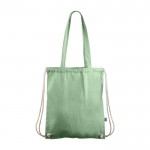2-in-1-Tasche und Turnbeutel aus Fairtrade-Baumwolle farbe grün zweite Ansicht