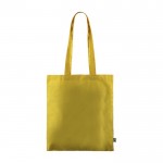Fairtrade-Baumwolltasche mit langen Henkeln, viele Farben farbe gelb vierte Ansicht