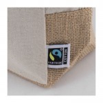 Kulturbeutel aus Fairtrade-Baumwolle mit Juteboden 220 g/m2 farbe natürliche farbe fünfte Ansicht
