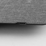 Schnurloses RPET-Mauspad farbe grau Detailbild 4