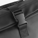 Rolltop-Laptoprucksack mit reflektierendem Reißverschluss farbe schwarz fünfte Ansicht