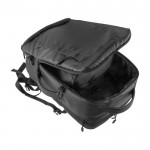 Rucksack aus Polyester mit Fächern, ideal für unterwegs farbe schwarz vierte Ansicht
