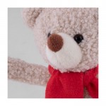 Teddybär mit rotem Schal zum Bedrucken im Lieferumfang inkl. farbe natürliche farbe zweite Ansicht
